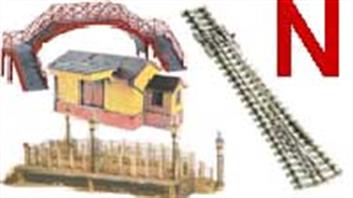 N gauge track, buildings and lineside accessories. Products from Peco, Ratio, Metcalfe and Bachmann Graham Farish