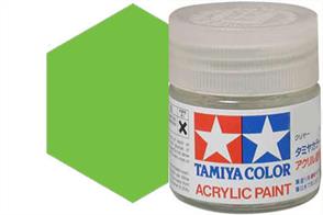 Tamiya X-15 gloss light green, acrylic paint suitable for brush or spray painting.