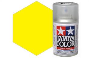 Tamiya TS16 Yellow Synthetic Lacquer Spray Paint 100ml TS-16These cans of spray paint are extremely useful for painting large surfaces, the paint is a synthetic lacquer that cures in a short period of time. Each can contains 100ml of paint, which is enough to fully cover 2 or 3, 1/24 scale sized car bodies.