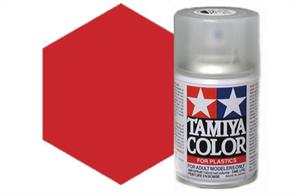 Tamiya TS39 Mica Red Synthetic Lacquer Spray Paint 100ml TS-39These cans of spray paint are extremely useful for painting large surfaces, the paint is a synthetic lacquer that cures in a short period of time. Each can contains 100ml of paint, which is enough to fully cover 2 or 3, 1/24 scale sized car bodies.