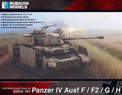 Detailed plastic model kit of the German Panzer IV which can be built as the Auf F, Ausf F2, Ausf G or Ausf H variants. Optional parts include appliqué armour (Ausf F) and spaced armour (Ausf G/H).