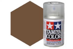 Tamiya TS62 Synthetic Lacquer Spray Paint Nato Brown 100ml TS-62These cans of spray paint are extremely useful for painting large surfaces, the paint is a synthetic lacquer that cures in a short period of time. Each can contains 100ml of paint, which is enough to fully cover 2 or 3, 1/24 scale sized car bodies.