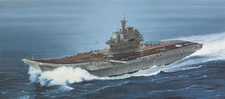 Italeri 1/720 USSR Kuznetsow Aircraft Carrier Kit 518Glue and paints are required to assemble and complete the model (not included)