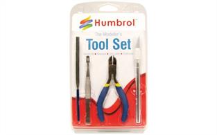 The Kit Modellers Tool Set is specifically designed for the Airfix and plastic kit modeller - sprue clippers, tweezers,  files, screw dirver, knife and much more; all designed for making the perfect model.The clippers have either blue or red handles