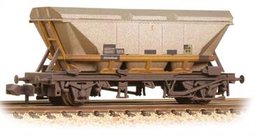 Modified from the original HAA coal hopper design with a dust hood added to reduce the escape of coal dust during loading and while travelling. The hopper mounting frame on is model is painted yellow with Mainline freight branding and Railfreight coal sector markings.
