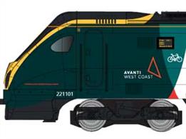 Nicely detailed model of the class 221 super voyager 5 car train finished in the new Avanti West Coast livery as unit 221101.