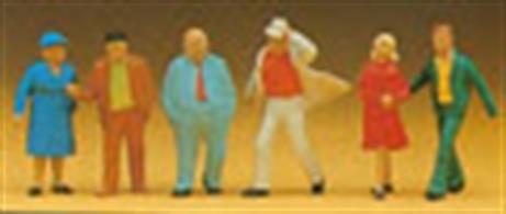 Preiser 1/87 Passers By Pack of 6 Figures 14124