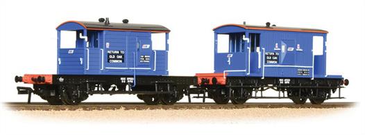 Pack of 2 brake vans in Network South East blue livery.Contains one BR standard 20ton and one former Southern 20ton 'pill box' type brake vans.