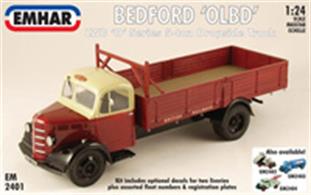 Emhar 2401 1/24 Scale Bedford OLBD Type Dropside Truck - Long Wheel BaseGlue and paints are required