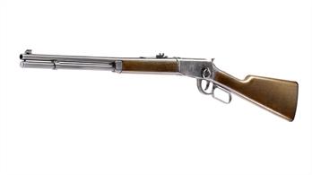 Load, cock, fire, reload, and hear the cartridge hit the ground – the CO2 version of the Legends Cowboy Rifle will put you back in the Wild West. And although it shoots steel BBs, its underlever operation and loading shell ejection make it feel just like a repeater from the old days. The classic design and antique finish, based on legendary Winchester models, add to the overall effect. The Cowboy Rifle is also a winner when it comes to accuracy. It is easy to grip and has convincing design features, including an all-metal break-down frame. With its combination of advanced CO2 technology and nostalgic charm, this rifle is sure to offer plenty of fun.Please note : Air guns can be purchased from our shops at Bristol, Gloucester and Stonehouse. Air guns cannot be purchased online.