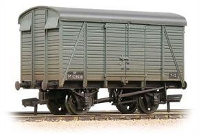 BR midland region numbered wagon.The Southern Railway built batches of their standard box vans with the distinctive alternating broad and narrow planks for all of the major railway companies during WW2. These vans passed to BR in 1948, carrying regional numbers appropriate to their previous owners.