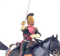 W Britain Officer of the French 3rd Lancers charging2 Piece Set1/30 ScaleMatt Finish