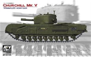 AFV AF35155 1/35 Scale British Churchill Mk5 95mm Howitzer Infantry Tank -  WW2Features of the kit which comprises of over 540 parts includes photo etched items, clear plastic parts, steel suspension springs and vinyl tracks. Decals and a 20 page instruction manual are also included.Glue and paints are required