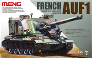 Meng TS-004 1/35 Scale French 155mm Self Propelled Howitzer - AUF1Its interior construction is precisely reproduced and all turret hatches can be built open or closed. Fine photo etched parts and workable track links are also provided in this kit. Decals and full instructions are also suppliedt.Adhesive and paints are required