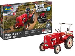 The Junior 108 is a true tractor legend of the late 50s and thus comes from a time when Porsche stood for more down-to-earth technology alongside sports cars. Fans of the tractor can now not only build it, but also move it virtually together with Farming Simulator (sold separately). The kit includes a code with which the tractor can be downloaded for free and then used in the game.