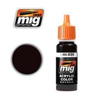 MIG Productions 035 Dark Tracks ColourHigh quality acrylic paint. Replicates dark brown leather extremely well
