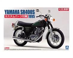 Aoshima 05166 1/12 Scale Yamaha SR400S Motorcycle with Custom Parts
