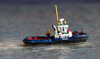 A 1/1250 scale metal waterline model of Argus IMO 9600762 by Intug Int31. Argus is a Damen tug, built in 2011 in Romania and initially working at Ijmuiden but currently at Travemunde, Germany.