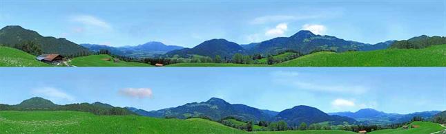 3 metre long photographic backscene sheet featuring a view of the Bavarian hills with chalet style buildings. Suitable for many central European scenes across rural German, Austria and Switzerland.Scaled for N gauge. 9 inch high x 3 metres long. Supplied in 2 1.5 metre sections