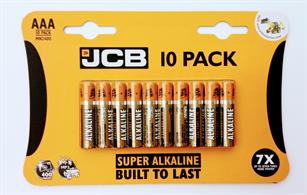 21074A - JCB AAA ULTRA ALKALINE, PACK OF 10 JCB Ultra Alkaline battery is especially formulated to meet the increasing demands of today's new generation of high power devices such as; PDAs, Digital Cameras, Remote Controlled Toys, Audio and other portable devices alike. Best for: MD, CD Players; PDAs; Remote Controlled Toys; Portable Devices. Also known as - 24AU, LR3, X92, AA