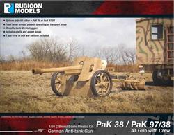 This kit builds either the PaK 38 or PaK 97/37 anti-tank gun. These 7.5cm guns were capable of taking on the Soviet T34 tanks. Includes 5 gun crew figures.