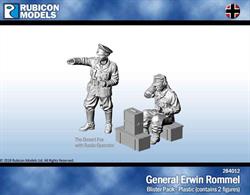 General Erwin Rommel figure with a radio operator and radio set.Comes with 25mm lip bases.No of Parts: 11 pieces / 1 plastic sprue