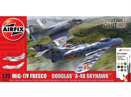 Airfix A50185 1/72nd Mig 17F Fresco Douglas A-4B Skyhawk Dogfight Double Gift Set