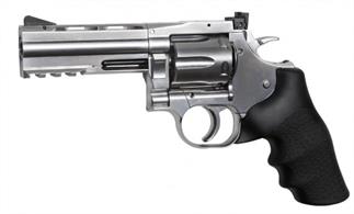 silver finish Calibre .177 (4.5mm) Type CO2 powered Weight 2.3lb Length (total) 24.2cm Mag capacity 6 Length (barrel) 8cmPlease note : Air guns can be purchased from our shops at Bristol, Gloucester and Stonehouse. Air guns cannot be purchased online.