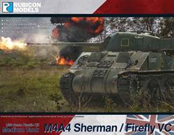 This kit builds a M4 Sherman tank fitted with the British long barrel QF 17-pounder anti-tank gun in place of the original American short barrel gun. Firefly tanks were often mixed with standard Shermans to provide units with a powerful anti-tank weapon.This kit includes the option to build a Sherman V or VC Firefly with open or closed hatches. Tank crew figures supplied.