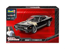 Revell 07692 1/24th Dominic's 1971 Plymouth GTX Fast &amp; Furious Car KitNumber Of Parts   Length mm