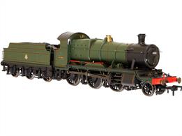 Highly detailed model of the GWR Churchward designed 43xx class 2-6-0 mogul locomotives, a class of over 300 engines which were used throughout the GWR system hauling secondary passenger and express freight services. The Dapol model features a fully detailed cab interior plus cab, buffers, steam pipes and other fittings appropriate for each locomotive modelled.Early type GWR 43xx mogul number 4358 finished in British Railways lined green livery with the early lion over wheel emblem.