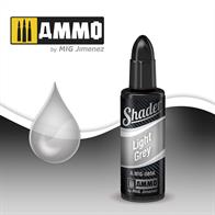 Light grey acrylic based paint specially formulated to apply shadows with the airbrush. 10mL jarThe AMMO SHADERS are a new type of product designed to create a variety of effects on all types of models in a simple and fast way. The transparent and ultra-fine paint allows all skill level of modelers to apply stunningly realistic effects that seemed impossible before.