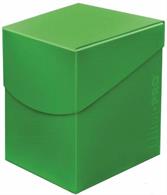 Lime Green deck box for holding over 100 standard sized gaming cards in deck protectors.