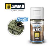 AMMO ACRYLIC WASH DARK BROWNHigh quality Acrylic Wash - 15ml jar