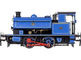 A new and detailed model of the Hawthorn Leslie 14in 0-4-0ST saddle tank industrial shunting engines, one of the more popular and long-lived designs with some engines still working into the early 1970s.This model is finished in Port of London Authority lined blue livery as engine number 56.