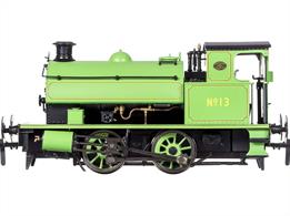 A new and detailed model of the Hawthorn Leslie 14in 0-4-0ST saddle tank industrial shunting engines, one of the more popular and long-lived designs with some engines still working into the early 1970s.This model is finished as Newcastle Electric Supply engine number 13, works number 3732 (1932) in a high-visibility yellow chevroned livery. This engine worked at Carville and later Dunston power stations, passing to the British Energy Authority (BEA), Central Electricity Authority (CEA) and Central Electricity Generating Board (CEGB) before being purchased for preservation in 1973. Currently at the Tanfield Railway where industrial engines are the usual motive power No.13 is currently undergoing an overhaul.