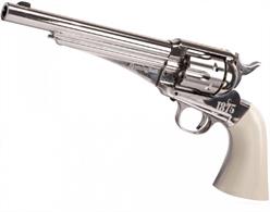 Realistic Remington 1875 replica Dual ammo - 4.5mm BBs and .177 pellet 6 Single Shot Cartridge magazine nickel finish / faux Ivory grip Single shot Action Package Includes: Gun, Manual, 6 x BB Shells &amp; 6 X Pellet ShellsPlease note : Air guns can be purchased from our shops at Bristol, Gloucester and Stonehouse. Air guns cannot be purchased online.