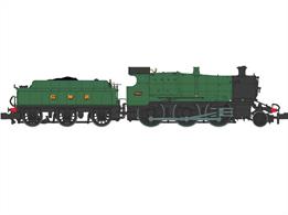 Dapol have announced the addition of the GWR 43xx mogul to their range of N gauge model locomotives.Designed by G J Churchward as part of his range of standard locomotive types theses models were modern and powerful locomotives when introduced in 1911. 342 were built by 1932, forming the backbone of the GWR mixed traffic motive power fleet for many years, members of the class lasting until the end of steam on the Western region.Model of 7301 finished in GWR green livery lettered G W RDCC Ready with sockets for NEXT-18 decoder. Production planned for Q4 2024