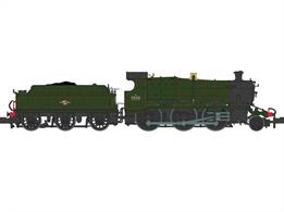 Dapol have announced the addition of the GWR 43xx mogul to their range of N gauge model locomotives.Designed by G J Churchward as part of his range of standard locomotive types theses models were modern and powerful locomotives when introduced in 1911. 342 were built by 1932, forming the backbone of the GWR mixed traffic motive power fleet for many years, members of the class lasting until the end of steam on the Western region.Model of 7310 finished in British Railways green livery with later crestDCC Ready with sockets for NEXT-18 decoder. Production planned for Q4 2024
