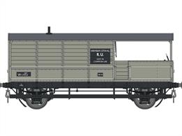 A highly detailed model of the GWRs standard 24-feet length goods train brake van, introduced from 1912 and built, with many detail differences, until 1950. The long wheelbase of these vans gave the guard a good ride, with a very effective hand brake and a large cabin which allowed extra crew to be accommodated. This model finished as diagram AA15 Toad number W17953 in British Railways grey livery. This diagram featured self-contained style buffers and J hanger type secondary suspension.