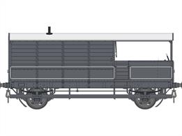 A highly detailed model of the GWRs standard 24-feet length goods train brake van, introduced from 1912 and built, with many detail differences, until 1950. The long wheelbase of these vans gave the guard a good ride, with a very effective hand brake and a large cabin which allowed extra crew to be accommodated. Unlettered model of a GWR diagram AA15 Toad. This diagram featured self-contained style buffers and J hanger type secondary suspension.