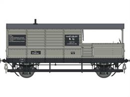 A highly detailed model of the GWRs standard 24-feet length goods train brake van, introduced from 1912 and built, with many detail differences, until 1950. The long wheelbase of these vans gave the guard a good ride, with a very effective hand brake and a large cabin which allowed extra crew to be accommodated. This model finished as diagram AA20 Toad number W68673 in British Railways grey livery. Externally identical to AA19 detail design incorporated the 1930s RCH underframe. Fitted with RCH type spindle buffers and the T hanger and link type secondary suspension.