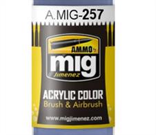 This paint is acrylic and formulated for maximum performance both with brush and airbrush. Water soluble, odorless, and non-toxic. Shake well before each use. Each jar includes a stainless-steel agitator to facilitate mixture. We recommend A.MIG-2000 Acrylic Thinner for correct thinning. Dries completely in 24 hours.
