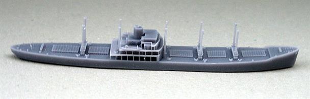 Almeria Lykes is a 1/1200 scale 3D-printed kit of the Lykes Line freighter sunk in the Pedestal Convoy of 1942 made by John's Model Shipyard MV306A.