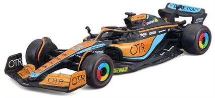Burago B18-38063R 1/43rd McLaren F1 2022 MCL 36 #3 Daniel Ricciardo Model