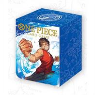 A card case featuring an illustration of Luffy that packs the power of his punch.