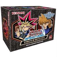 In the Yu-Gi-Oh! TRADING CARD GAME (TCG) Speed Duel: Streets of Battle City box, you and your friends can take on the roles of Yugi Muto and Joey Wheeler as they Duel their way to the Battle City quarterfinals. But don’t expect it to be easy – many other Duelists have the same goal! Mako Tsunami, Weevil Underwood, and Espa Roba are all vying for a spot as well, and the mysterious Marik has sent Seeker the Rare Hunter, Arkana the Magician, and Strings the Quiet One to stop you!