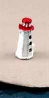 Peggy's Cove Lighthouse is a 1/1250 scale model of the small lighthouse on the rocky headland by the fishing harbour on the coast of Nova Scotia. 3D-printed using PLA filament., finished and painted to order by Coastlines Models, CL-L48