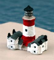 Hunstanton Lighthouse is a 1/125o scalemodel of the lighthouse in its prime. The lighthouse tower and one of the keepers' cottages still exist as holiday lets. The model is a PLA 3D print made to order by Coastlines Models, CL-L56.