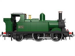 Detailed model of the GWR 517 class 0-4-2T, recreating the class after 1900 with lengthened wheelbase, choice of open or enclosed cab and original or extended 'Swindon' style bunker. Designed by George Armstrong and built at Wolverhampton between 1868 and 1885 these engines were intended for branchline and local passenger service all across the GWR system. Many were modified for auto train pull-push working and proved so successful that the Collett 48xx class built in the 1930s to replace them was little more than a modernised version, with newer 517 boilers being modified to fit the new engines.Model of GWR number 1159 finished in the GWRs 1906-1934 livery style of plain green lettered GREAT WESTERN. We anticipate this will be per the photo of the final appearance of the 517 class engines with a Belpaire firebox boiler, enlarged Swindon style bunker, enclosed cab and number plate relocated to the cab side, freeing the tank sides for lettering.